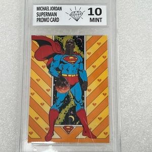 1990 Broder Michael Jordan Promo Card Superman Card Graded